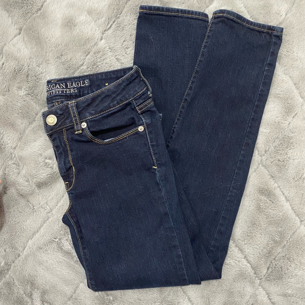 American Eagle Size 2 Super Skinny Stretch Jeans dark wash EUC